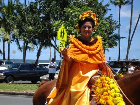 Merrie Monarch Parade island queen Hilo 2008